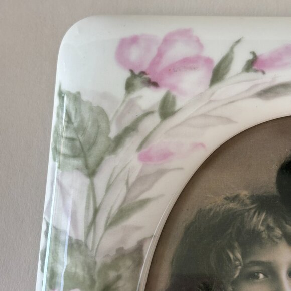 Ceramic Floral Tabletop Picture Frame- VTG - Picture 9 of 9